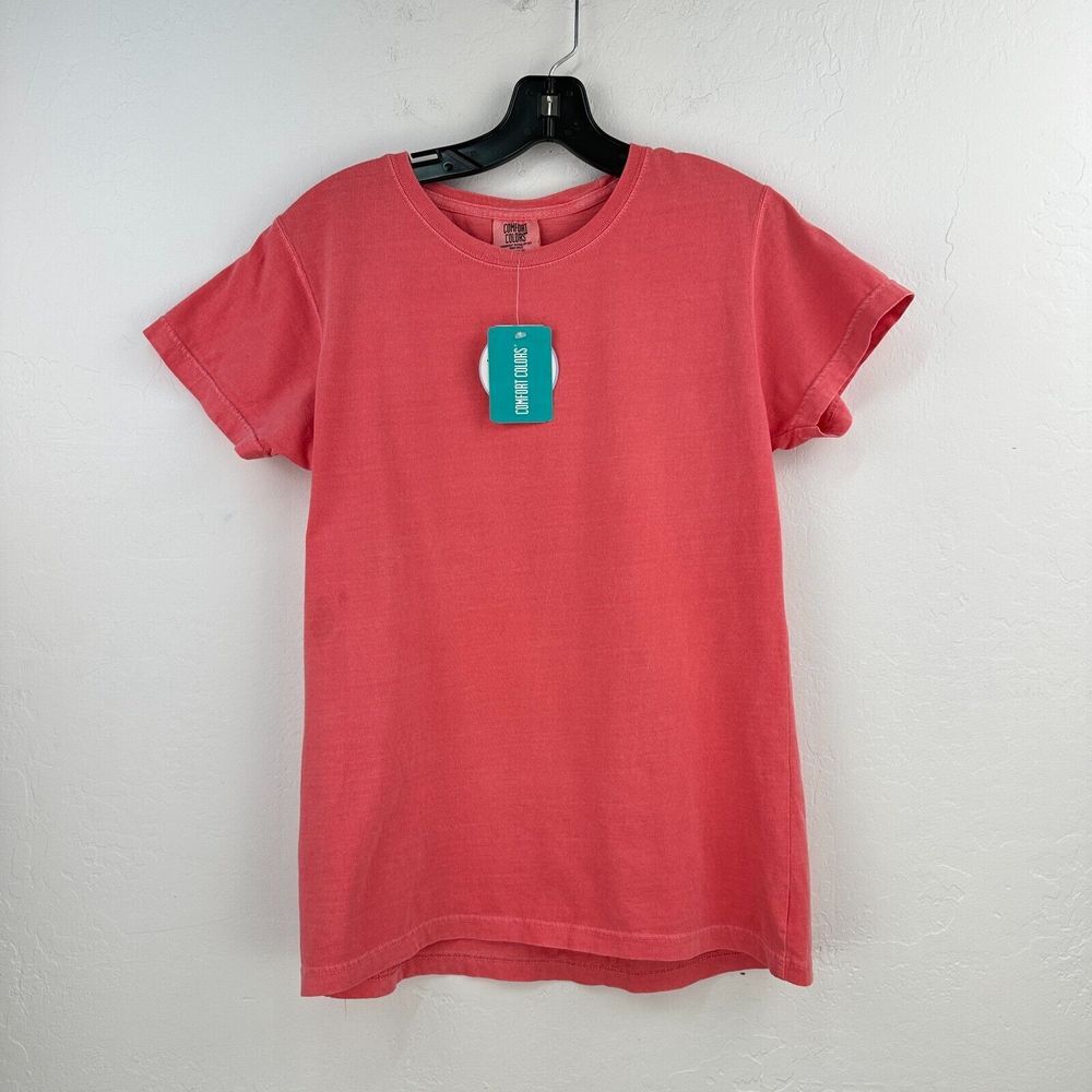 Comfort‎ Colors Tshirt Womens Medium Pink 100% Cotton Short Sleeve Tee NWT